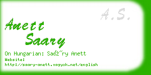 anett saary business card